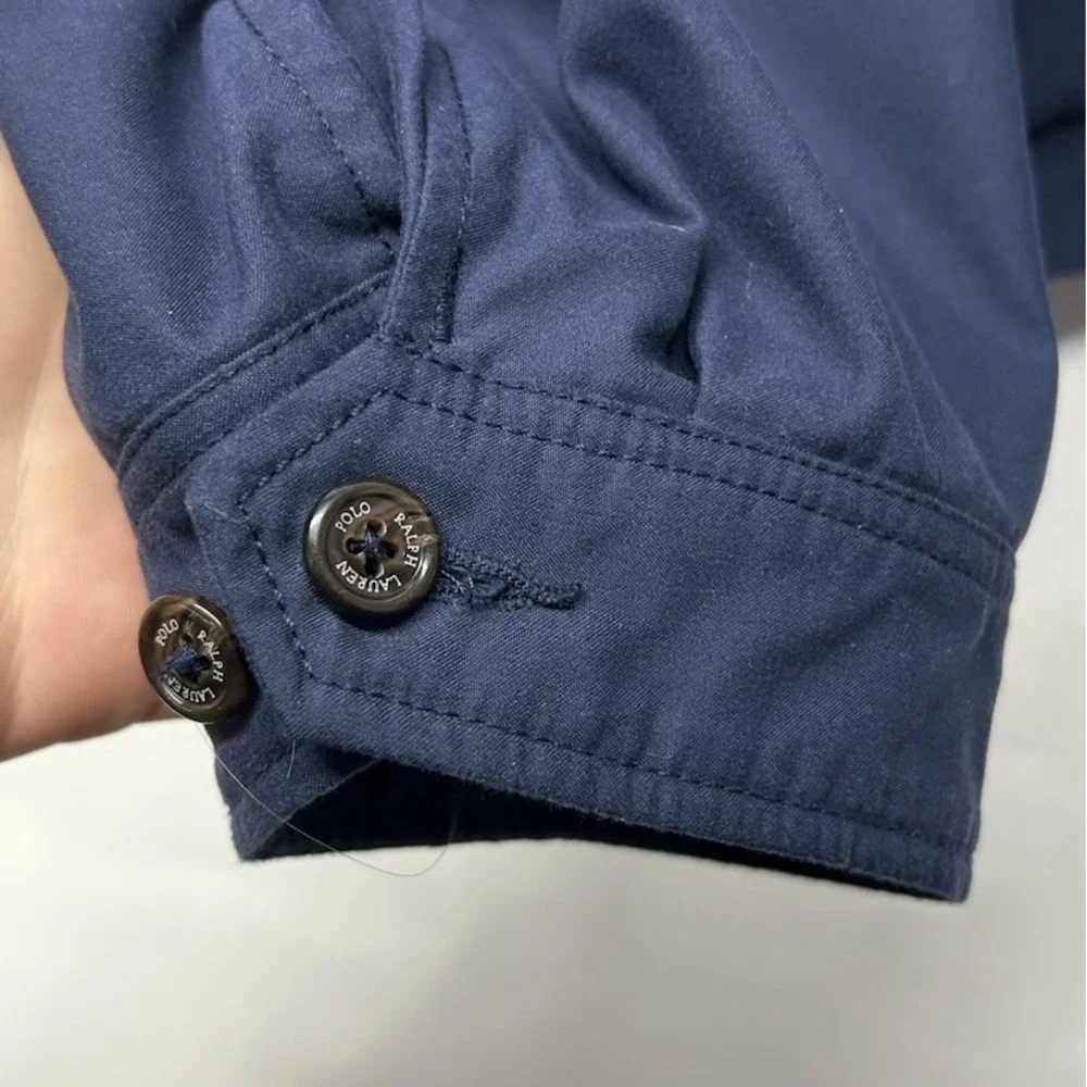 Polo Ralph Lauren Mens Size 3XLT Blue Long Sleeve Harrington Full Zip Jacket